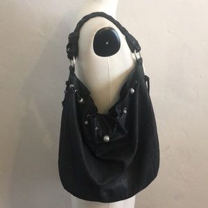 BCBG Max Azria Black Leather Shoulder Bag